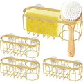 4 Pcs Sponge Holder Stainless Steel Kitchen Sink Caddy with Strong Suction Cups No Drill Practical Dish Sponge Holder for Home Kitchen Sink Bathroom