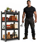 Metal Shelving, Garage Shelving Unit and Storage,Adjustable Storage shelves, 3000LBS Storage Steel Shelving, for Kitchen Warehouse Pantry Commercial Use, Basement (10"D x 16"W x 55"H-4 Tier)