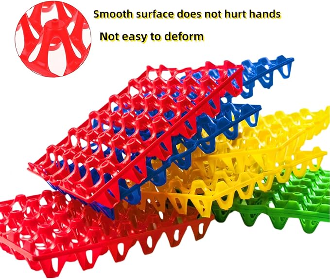 8-Pack Plastic Egg Tray Egg Crates 30-Egg Flats for Home Chicken Farmers, Stackable Egg Cartons Hold Multiple Eggs, Great for Storing, Sorting, and Shipping Eggs, Durable and Reusable