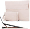 HYZUO 15 Inch Laptop Sleeve Case with Stand Feature for MacBook Air 15 M4 A3241 M3 A3114 M2 A2941 2025-2023, MacBook Pro 15, 15" Surface Laptop 7/6/5/4/3, with Carrying Pouch, Apricot