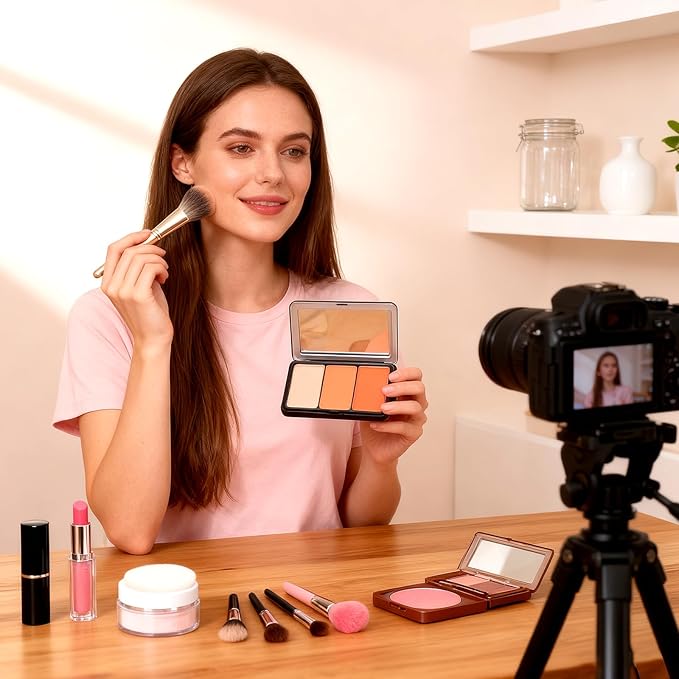 Luxshiny Empty Eyeshadow Palette: Refillable Magnetic Makeup Palette with Mirror for Eyeshadow Powder Blush Lipstick Highlight - Compact Travel Size