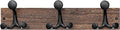 SKOLOO 17-Inch Wood Burnt Coat Rack Wall Mount with 3 Triple Hooks - Ideal for Family Entrances, Classrooms, and Pet Supplies Storage - Perfect Coat Hooks for Wall