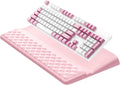 Ospelelf Keyboard Wrist Rest Pad, Comfy Ergonomic Keyboard Stand Riser Holder, Computer Wrist Support Cushion forTyping, Light Pink
