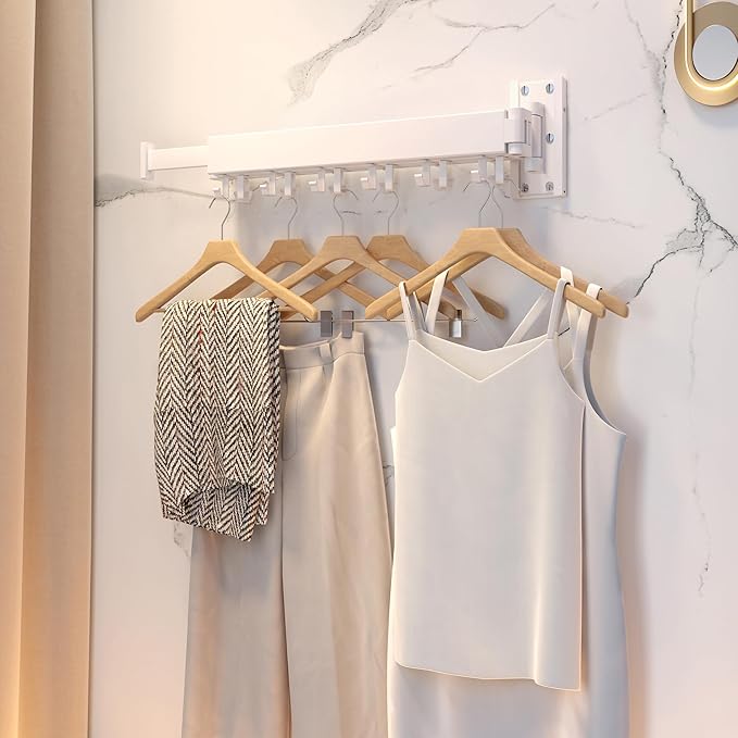 Drying Rack Clothing Wall Mounted,Clothes Drying Rack,Laundry Drying Rack,Collapsible Dying Racks for Laundry,Foldable Clothes Dryer Rack,Clothes Hanger Rack Wall Mount