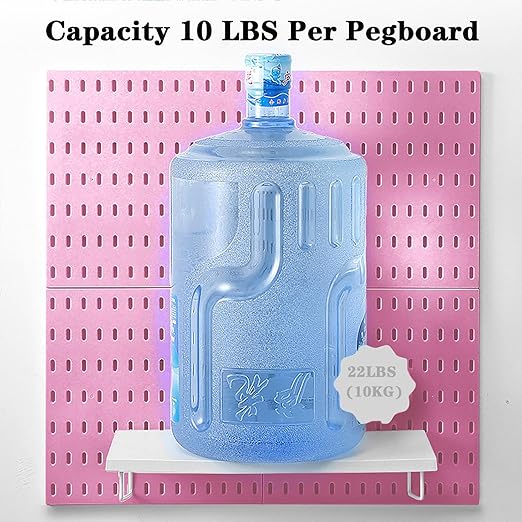 Pegboard Combination Kit for Wall Organizer, Wall Mounted Peg Board Kits for Kitchen, Bedroom, Office, &Bathroom, 4 Pieces Black Pegboards and 14 Accessories, 22" x 22"
