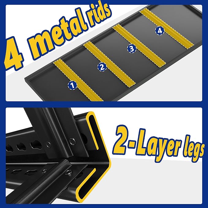REIBII 48" W Garage Shelving 2500LBS Storage Shelves 5 Tier Heavy Duty Shelving Adjustable Garage Shelves for Warehouse, Pantry, Easy Assemble, 48.2''W X 72''H X18''D