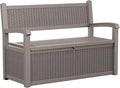 Outdoor Storage Bench - Waterproof Resin Patio Bench, Multi-Functional Patio Bench with Storage for Garden, Deck, or Entryway