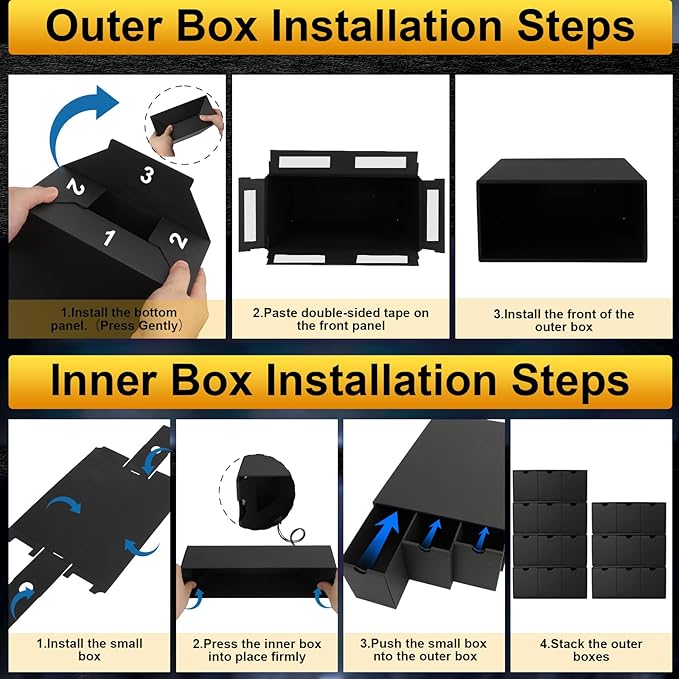 Trading Card Storage Box, Includes 21-600 CT Boxes & Card Dividers, + Trading Card Organizer for Collectible Card Games, for TCG, MTG, PTCG, Baseball Cards, with Labels & Tapes