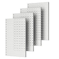 Pegboard Smith Metal Pegboard Panels, 16" x 12" Heavy-Duty Steel Peg Boards for Garage Tool Storage, Wall-Mounted Pegboard Organizer System (Pack of 4, Gray)