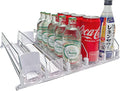 Drink Organizer for Fridge Soda Can Holders Dispenser for Refrigerator Automatic Pusher Glide 6-20oz Beverage Storage 15''D x12.8''W 5 Rows