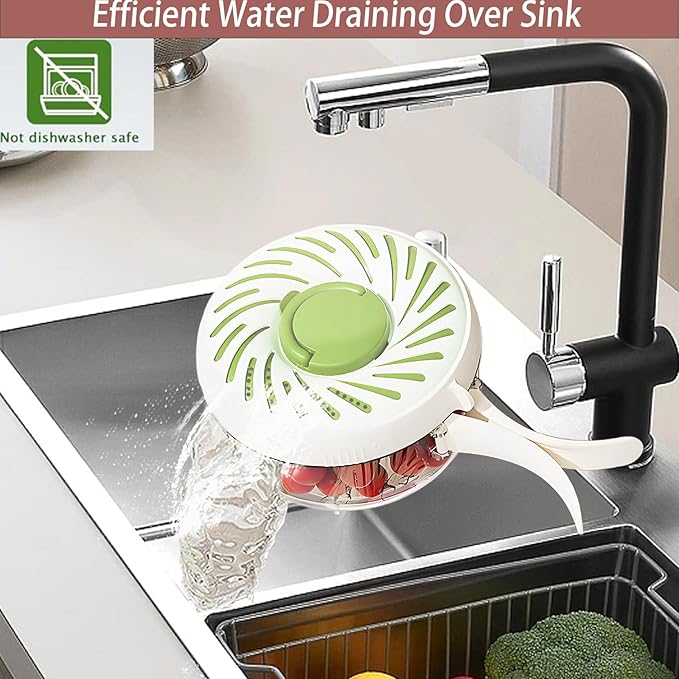 2025 New Upgrade Large Fruit Washing Bowl with Strainer(2.85QT),3 in 1 Multipurpose Drain Basket with Lid & Ice Box,Foldable Handle Fruit Strainer Perfect for Fridge Storage and Outdoor Picnics