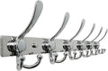 Dseap Coat Rack Wall Mount 2.0 Pro: 24” Long, 3X Tougher, Heavy Duty Stainless Steel Wall Coat Hanger with 6 Tri Hooks for Clothes Jackets Hats Entryway Closet, Chromed