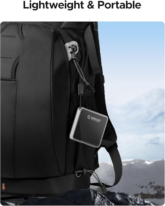 ORICO Magnetic M.2 NVMe 2230 SSD Enclosure Compatible with Magsafe for iPhone 15/16 Pro Max ProRes, 10Gbps USB C 3.2 Gen2 Type-C to NVMe Reader with Protective Case、Lanyard - AP30