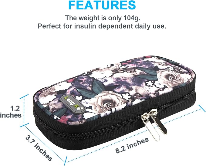 YOUSHARES Insulin Cooler Travel Case - Portable Refrigerated Medicine Case for Insulin Pen, Medication and Diabetic Supplies with 2 TSA Approved Ice Pack