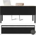 60" Under Desk Privacy Panel with Cable Management Organizer Sleeve Self-Adhesive Modesty Panel for Cord Organizer Pockets and Desk Skirt for Home Office or Standing Workstation