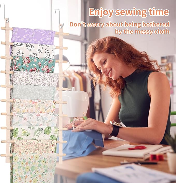 sewing fabric storage: 31.5 Inch fabric organizer and sewing fabrics organizer room hanging organization for Door & wall Craft Closet Boards Stash Store Yarn quilting Pattern Notions Supplies