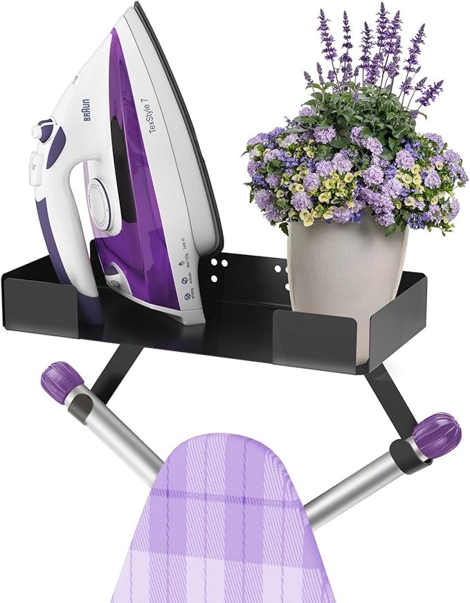 JUYSON Ironing Board Holder Wall Mount for T&Y Leg Ironing Board Hanger, Iron Holder Wall Mounted for Laundry Room