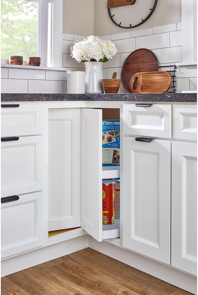 Rev-A-Shelf 24" Pie-Cut Lazy Susans 2-Shelf, White