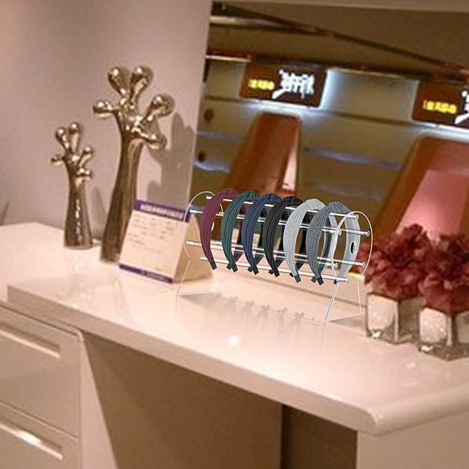 Headband Holder,Hairband Display Stand, Clear Jewelry Organizer for Girl Women Gifts, The Perfect Headband Display Organizer