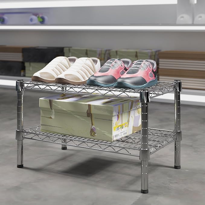 14" Deep x 24" Wide x 14" Height Wire Shelving Kit | 2-Tier | NSF Commercial Storage Rack Unit