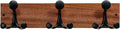 SKOLOO 17-Inch Wood Coat Rack Wall Mount with 3 Triple Hooks - Ideal for Family Entrances, Classrooms, and Pet Supplies Storage - Perfect Coat Hooks for Wall,Mahogany (Sapele)