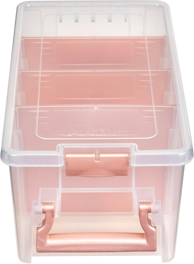 ArtBin Semi Satchel Portable Craft Organizer with 3 Dividers - Clear Plastic Storage Case for Art & Craft Supplies