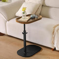 360° Swivel TV Dinner Tray Table for Living Room and Bedroom, Adjustable Height C Shaped End Table for Couch, Couch Tables That Slide Under, C Shaped Side Table for Sofa, Bed,Snack