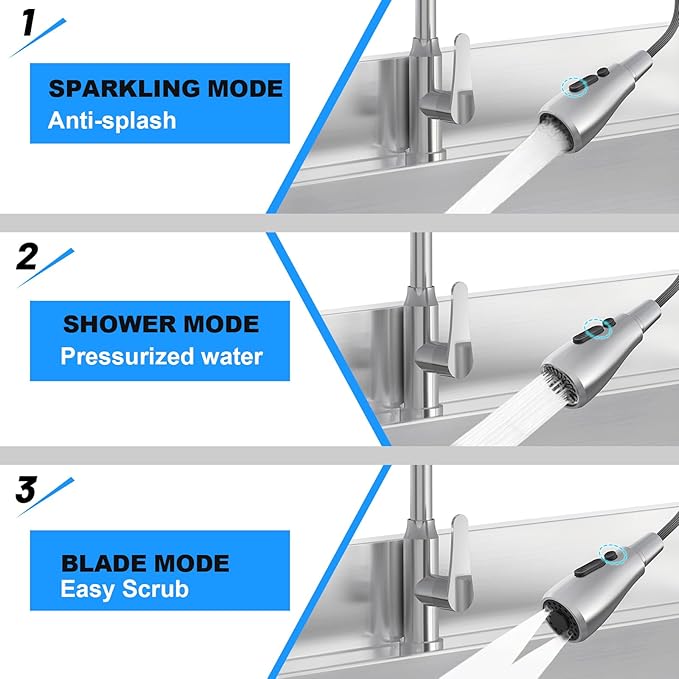 Stainless Steel Utility Sink, Freestanding Sink with Retractable Cold and Hot Water Faucet,Hoses and Drain Kit for Kitchens, Bathrooms, Garage