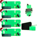 GlowBrick Stocking Stuffers for Adults Cord Management Weighted Cord Holder Cable Wrap Phone Stand - Glow-in-The-Dark Gadget Organizer for Nightstand. Gift for Men, Silicone. 4pk Green Glow
