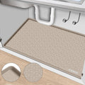 Under Sink Mat, 34" x 19" Waterproof Silicone Under Sink Tray for Kitchen & Laundry Cabinets, Kitchen Cabinet Shelf Protector, Up to 3.3 Gallons Liquid, Fits 36 inch Standard Cabinet Apricot