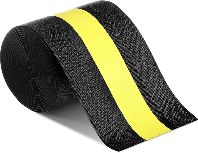 WILLBOND Carpet Cord Cover Cable Protector Floor Cover Cable Protector Management Only for Commercial Office Carpet(9.84 ft,Black and Yellow)