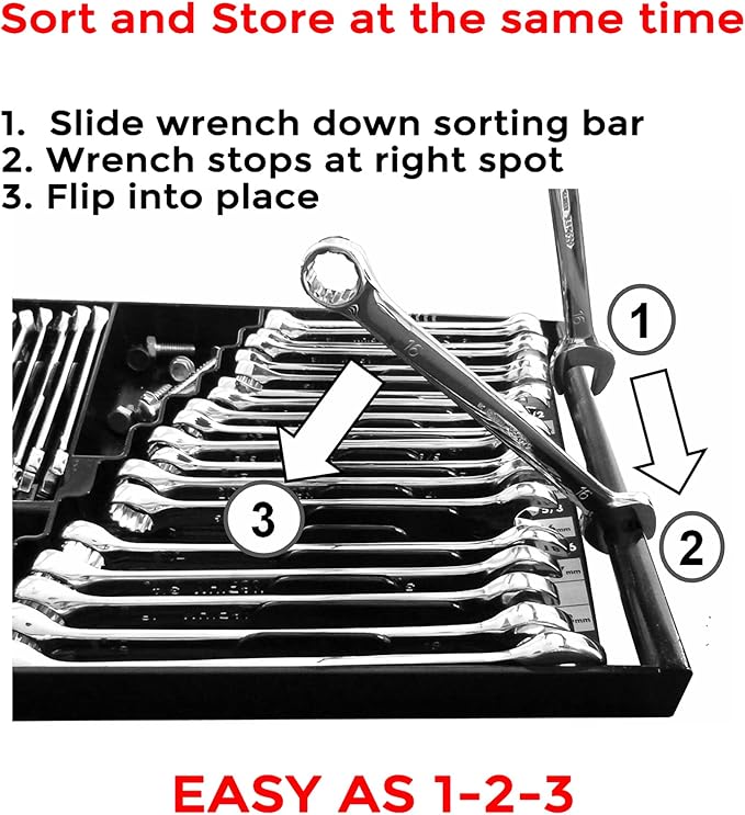 WRENCH ORGANIZER (BLACK) - Made in USA