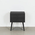NTC Lux Nightstand with 2 Drawers, Featuring Adaptable Design, 150 lbs Load Capacity, Water-Resistant, Elevate Your Space, Easy Assembly - Burnt Black