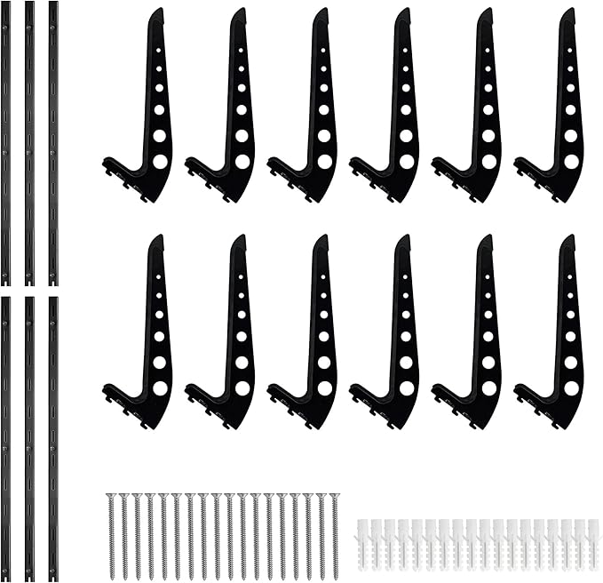 6 Board Surf Rack Wall Mount for Surfboard, Wakeboard, Snowboard Storage Adjustable Wall Hangers Boards Display