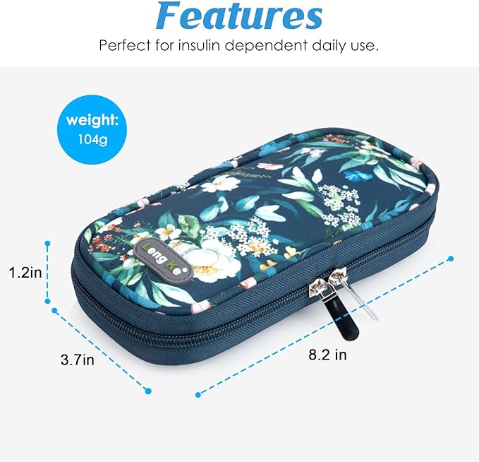 YOUSHARES Insulin Cooler Travel Case - Portable Refrigerated Medicine Case for Insulin Pen, Medication and Diabetic Supplies with 2 TSA Approved Ice Pack