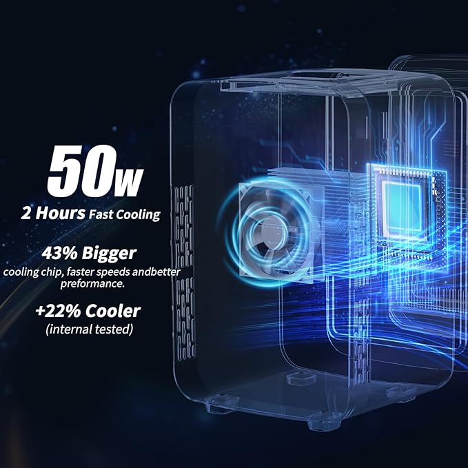 Mini Fridge, 10 Liter/12 Cans Skincare Fridge for Bedroom, 110V AC/ 12V DC Thermoelectric Cooler and Warmer Small Refrigerators for Drink, Office, Car, White