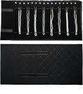 Portable Jewelry Roll Untangled Secure Necklace Travel Storage Bag Displays Holder 16 Chain (Black Diamond)