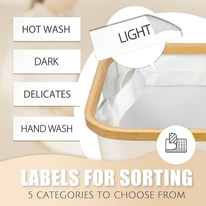 Hampers for Laundry Basket with Lid, 160L Extra Large Laundry Hamper 3 Section Dirty Clothes Hampers for Laundry Divided Laundry Basket Organizer for Bedroom,Laundry Room, Dirty Clothing Hamper, Beige