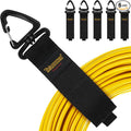 Extension Cord Organizer and Hanger (6-Pack), Trilancer Hook-and-Loop Storage Straps with Triangular Buckle to Hang on Walls for Cables, Wires, Rope, Hoses, Organization for Home, Garage or Workshop