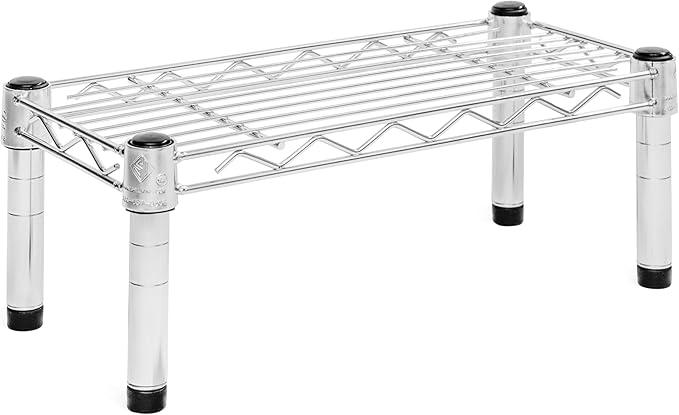 Shelving Inc. 8" d x 18" w Chrome Wire Shelving with 1 Tier Shelf, Weight Capacity 800lbs Per Shelf