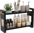 Bathroom Counter Organizer,Bathroom Counter Shelf,Bathrooms Organizers,Under Sink Organizer,Cologne Organizer For Men,Cologne Stand,Spice Rack,Cabinet Organizers(Black 2 Tier)