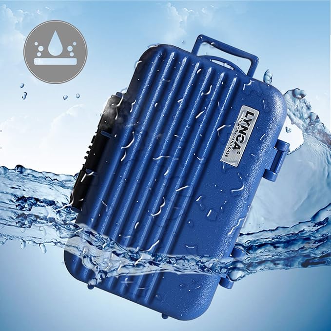 LYNCA 24 Slots Camera Memory Card Case Holder Water-Resistant Anti-Shock SD Card Case Holder Wallet for 8 SD Cards 4 CF Cards 12 Micro SD/TF Cards Storage Box, Compact Memory Cards Wallet (Blue)