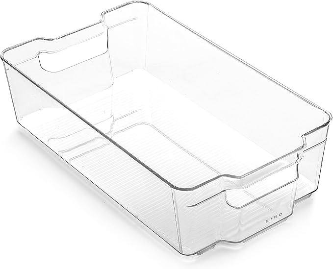 BINO | Stackable Plastic Storage Bins, X-Large - 12 Pack | Multi-Use Organizer Bins | BPA-Free | Pantry & Home Organization