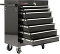 7-Drawer Heavy-Duty Rolling Tool Chest Cabinet with Lock Mobile Cart for Garage & Workshop, Black