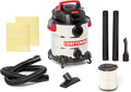 CRAFTSMAN CMXEVBE17155 10 Gallon 6.0 Peak HP Stainless Steel Wet Dry Vac, Portable Shop Vacuum Wet and Dry with Filter, Dust Bags, Hose and Attachments for Home and Garage Use