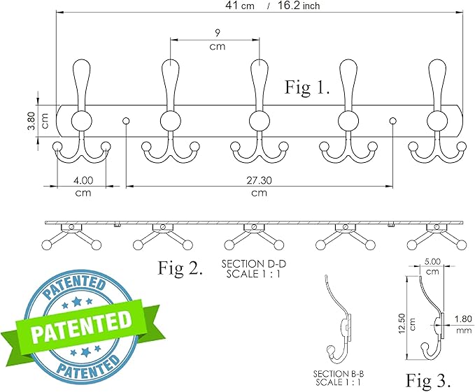 GlazieVault Coat Rack Wall Mount - Stainless Steel Coat Rack (2 Pack) - Heavy Duty Coat Hooks Wall Mounted - Hanger for Hat Towel Robes Jacket Clothes for Bathroom Entryway