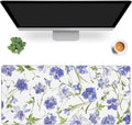 Gaming Mouse Mat Purple Flower Large Mouse Pad Extended Mouse Pad Desk Mat Non-Slip Rubber Base Mice Pad Desk Pad for Office Game Home 35.4x15.75 in