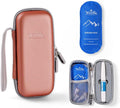 Hard Shell Insulated Cooler Travel Case for 1 Ozempic or Wegovy Injector Pen & Needles, TSA Approved Cold Pack, Easy to Clean, Compact Syringe Box Holder for Trip & Daily Use (Pink)