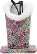 Plush Lined Eyeglasses Holder, Cute Magnetic PU Leather Glasses Stand Case for Women Men Kids