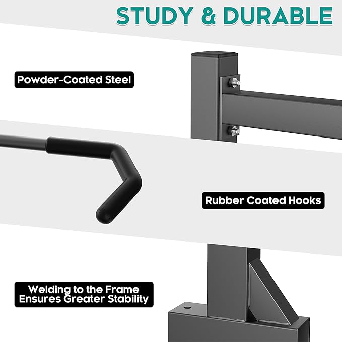 EVERHANGER Freestanding Bike Rack, Vertical Bike Rack Stand for Garage, Bicycle Storage Organizer, Holds Up to 4 Bikes